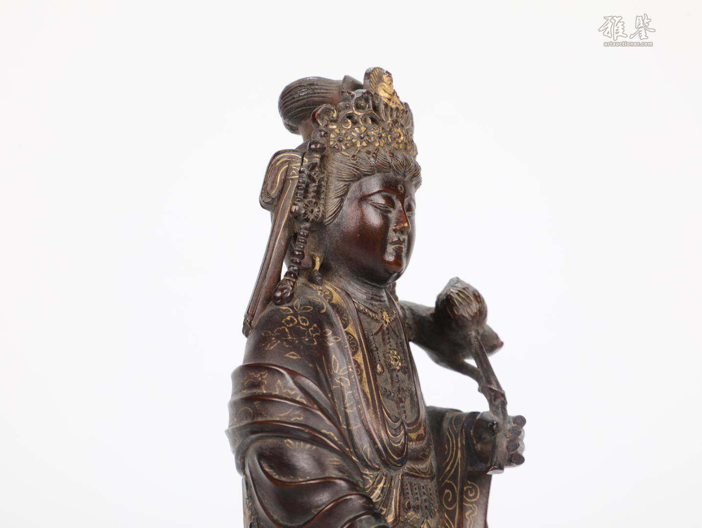 清 黃楊木雕觀音像