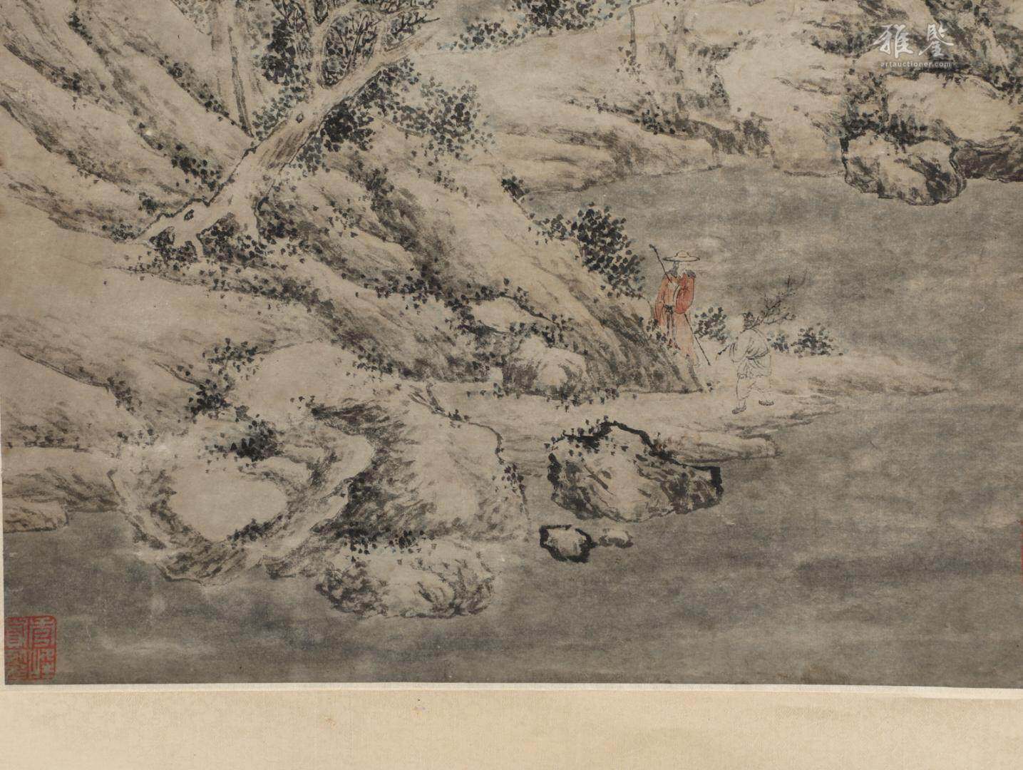 文徵明 茅屋讀書圖