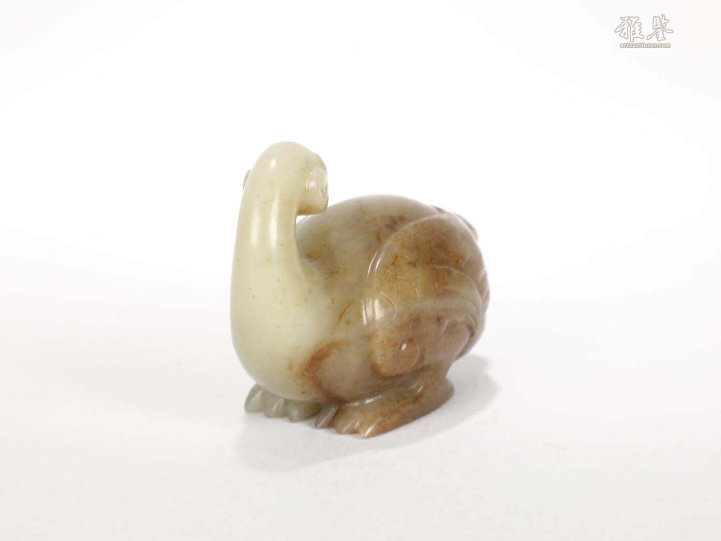 清 玉雕鴨形鎮